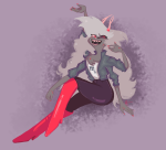  2019 crossover fullres fusion hazbin_hotel no_glasses sitting solo veri vriska_serket 