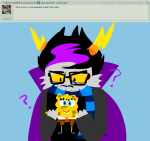  2011 ? ask crossover eridan_ampora fullres jaggy_lines solo spongebob_squarepants starter_outfit text yorsh 