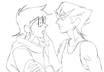  2024 arms_crossed breath_aspect daily dirk_strider fullres godtier grayscale heir john_egbert lineart mothaftertwitter prince_of_fresh_air strong_tanktop 