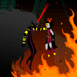 2024 ancestors body_modification fullres her_imperious_condescension hiveswap image_manipulation jaggy_lines midair mysterioushistorian sick_fires silhouette starter_outfit strife trizza_tethis