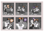 ! ... 2022 body_modification comic couch cronus_ampora dancestors dirk_strider dream_ghost fullres grayscale head_on_lap highlight_color lying monochrome no_glasses scars shipping sitting smoking starter_outfit strong_outfit strong_tanktop swimming_anime windyvines word_balloon