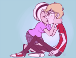  dave_strider dersecest freckles hamletnoir incest kiss mauve_squiddle_shirt red_record_tee redrom rose_lalonde shipping starter_outfit 