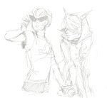  aaeds clothingswap glasses_added glassesswap godtier grayscale no_glasses rose_lalonde seer sketch terezi_pyrope 