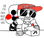  ballcap crossover dave_strider five_nights_at_freddy&#039;s lil_cal music_note snaxattacks 
