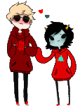  animated aspect_hoodie blush clowntier coolkids dave_strider freckles heart mind_aspect no_glasses redrom shipping terezi_pyrope time_aspect 