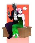  2013 3_in_the_morning_dress artificial_limb ayamaakuna blush eyepatch flowers fullres humanized jack_noir ms_paint music_note paint_it_black redrom scars shipping sitting spades_slick starter_outfit sweat 