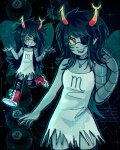  2025 8_ball artificial_limb ceriisu eyepatch fairy_dress fullres solo text vriska_serket web 