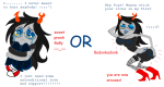 2014 crying fandom fashion fullres jaggy_lines multiple_personas sailorbeefcake sitting solo starter_outfit text the_truth vriska_serket wonk