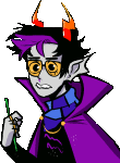  2019 animated blood broken_source eridan_ampora fullres jaggy_lines jangnan nosebleed solo starter_outfit talksprite transparent wand 