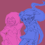 2012 breath_aspect fullres godtier heir john_egbert lineart rogue roxy_lalonde theme_coloring void_aspect worthikids