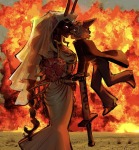  2025 ancestors colonel_sassacre dream_ghost explosives facial_hair fire flowers fullres gills hat her_imperious_condescension mark_twain midair mintofhtagn near_kiss redrom shipping suit wedding 