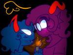  2026 aranea_serket body_modification carnivalworm cronus_ampora dancestors dream_ghost facial_hair fire freckles fullres glasses_added headshot near_kiss no_glasses profile redrom rule63 shipping silhouette smoking spiderfish sweat theme_coloring 