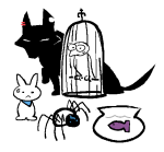 2025 animals animalstuck body_modification candy_kids candy_timeline fish fullres grayscale harry_anderson_egbert haven highlight_color homestuck:_beyond_canon ly'lac meat_timeline nymphs spiders tavros_crocker vriska_maryam-lalonde yiffany_longstocking_lalonde_harley
