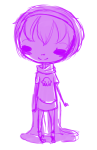  chibi monochrome rose&#039;s_pink_scarf rose_lalonde shrou solo starter_outfit 