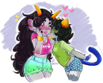  8owties blush casual deleted_source fashion feferi_peixes heart kiss nepeta_leijon no_glasses no_hat octopussy redrom request shipping 