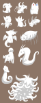  2011 antisocialdinosaur aurthour bicyclops crabdad diabetes dragonmom facial_hair fullres gl&#039;bgolyb grayscale highlight_color jaggy_lines lusus pounce_de_leon ramma seagoatdad seahorsedad spidermom tinkerbull virgin_mother_grub 