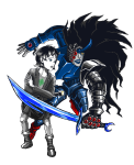  2017 ancestral_awakening_sword artificial_limb crossover flashlight fullres hiveswap joey_claire jojo&#039;s_bizarre_adventure pastiche scarodactyl starter_outfit transparent vriska_serket 