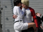  2013 broken_source cosplay dave_strider fullres hammertime john_egbert kiss mewbeasts profile real_life red_baseball_tee redrom shipping stairs starter_outfit 