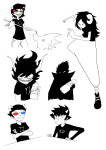  2011 aradia_megido arms_crossed art_dump beverage cane dead_aradia dragonmanx eridan_ampora faygo fullres gamzee_makara highlight_color karkat_vantas scalemates silhouette sitting sollux_captor starter_outfit terezi_pyrope walking_cane 