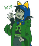  2022 cat_hat claw_gloves nepeta_leijon solo starter_outfit text zillyhoooo_(artist) 