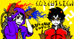  2011 crossover fashion fullres karkat_vantas kenshi_yonezu language:alternian language:japanese matryoshka no_glasses psionics sollux_captor spunky-sora text vocaloid 