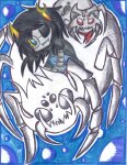2011 animals artificial_limb carrying eyepatch fullres lord-hon lusus sitting spidermom starter_outfit vriska_serket