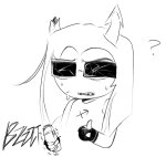 2025 ? equius_zahhak fullres grayscale hhh24338489 sketch solo starter_outfit sweat text thumbs_up