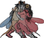  2025 aradia_megido blush chomplicated fullres godtier kiss light_aspect maid make_her_pay midair shipping thief time_aspect vriska_serket 