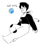 2016 breath_aspect crossover fashion fullres godtier grayscale heir highlight_color john_egbert solo steven_universe text yerlosing