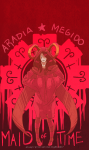  always-procrastinating aradia_megido dream_ghost fancytier godtier maid non_canon_design solo time_aspect zodiac_symbol 