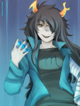  2013 artificial_limb eyepatch fluorite_octet fullres ikimaru solo starter_outfit vriska_serket 