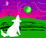  2025 alternia back_angle clouds fanlusus fullres green_moon lusus night pink_moon scoundrellyfeline sitting solo stars 
