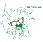  ! 2025 dream_ghost fantroll frigiddoctoratus fullres happy_birthday_message highlight_color jaggy_lines lineart monochrome native_source solo text 