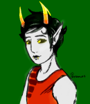  2022 fullres headshot kanaya's_red_dress kanaya_maryam rainbow_drinker shroomoss solo 
