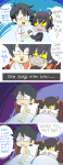  2011 bed blush comic communism fullres holding_hands jaggy_lines jin-nyeh john_egbert karkat_vantas no_shirt redrom shipping starter_outfit text word_balloon 
