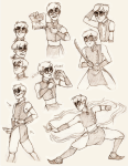  art_dump avatar_the_last_airbender crossover dave_strider gaulllimaufry katana sepia sketch solo 