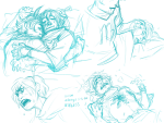 2014 art_dump blood crying fullres godtier kanaya_maryam light_aspect lying monochrome paperseverywhere redrom rose_lalonde rosemary seer shipping sketch sleeping starter_outfit text