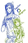2013 body_modification casual diamond equius_zahhak fashion fullres lunaticjin meowrails monochrome nepeta_leijon no_glasses no_hat palerom shipping sketch sweat text wonk zodiac_symbol