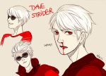 blood dave_strider godtier highlight_color knight no_glasses nosebleed red_baseball_tee sleiin solo 