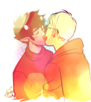 dave_strider karkat_vantas kiss red_knight_district redrom shipping thelucky21 