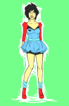  alternate_hair bishoujo--senshi body_modification dress_of_eclectica jade_harley solo squiddlejacket 