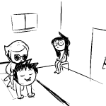  2017 dave_strider fullres grayscale jade_harley jaggy_lines karkat_vantas lineart monochrome red_knight_district redrom shipping sitting steelcorridor 