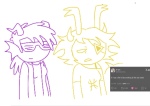 2025 cirava_hermod eyepatch fanfic_art fullres hiveswap lineart monochrome murrit_turkin starter_outfit text vast_error vinzstar word_balloon