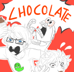  2012 candy crossover food fullres jin-nyeh john_egbert karkat_vantas spongebob_squarepants starter_outfit text 
