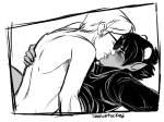  blush dave_strider grayscale karkat_vantas kiss red_knight_district redrom shipping snowstucked 