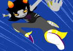  2016 animated au bloodswap fashion fullres image_manipulation jaggy_lines midair nepeta_leijon no_hat saeronovace solo 