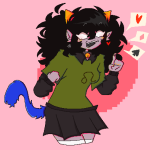  2023 blush dancestors diamond dream_ghost fullres heart jaggy_lines meulin_leijon solo spade starter_outfit vantasinc word_balloon 