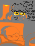 2023 bed comic crying dave_strider fullres karkat_vantas lying no_glasses primordialwoe silhouette starter_outfit text