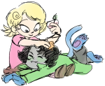  alcohol bromance going_rogue lustral nepeta_leijon no_hat on_stomach roxy_lalonde 