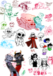  2023 art_dump beta_kids blood cat_hat dave_strider dead die dogtier doze equius_zahhak feferi_peixes felt fullres glasses_added godtier grubs heart itchy jade_harley jaggy_lines john_egbert kanaya_maryam knight lineart lying nepeta_leijon no_glasses no_hat phone rainbow_drinker rose_lalonde rosemary selfie shipping starter_outfit szkraft220 terezi_pyrope text time_aspect trace zodiac_symbol 